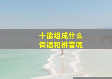 十能组成什么词语和拼音呢