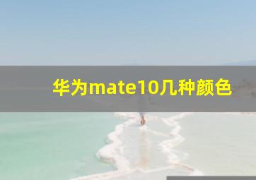 华为mate10几种颜色