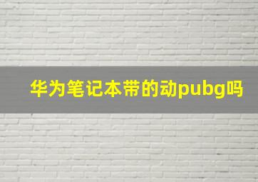 华为笔记本带的动pubg吗