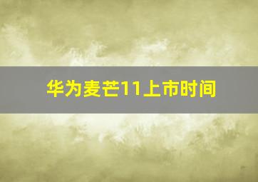 华为麦芒11上市时间