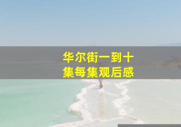 华尔街一到十集每集观后感