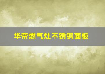 华帝燃气灶不锈钢面板