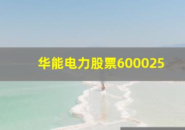 华能电力股票600025