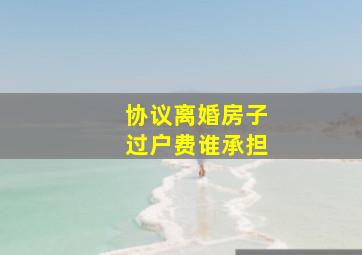 协议离婚房子过户费谁承担