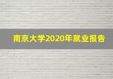 南京大学2020年就业报告