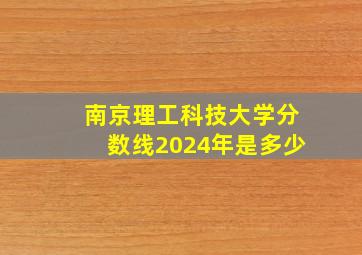 南京理工科技大学分数线2024年是多少