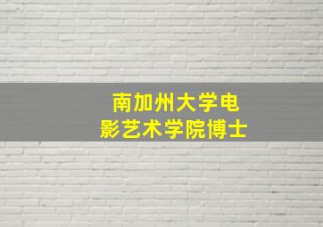 南加州大学电影艺术学院博士