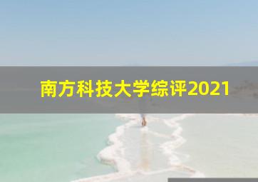 南方科技大学综评2021