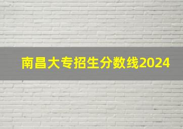 南昌大专招生分数线2024