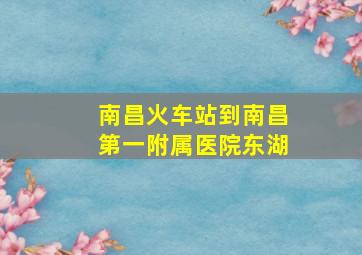 南昌火车站到南昌第一附属医院东湖