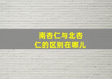 南杏仁与北杏仁的区别在哪儿