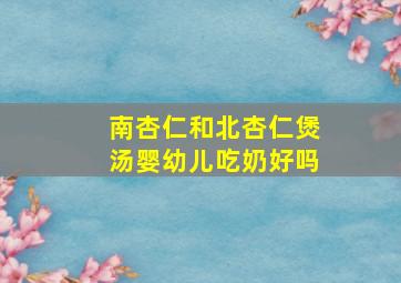 南杏仁和北杏仁煲汤婴幼儿吃奶好吗