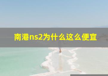 南港ns2为什么这么便宜