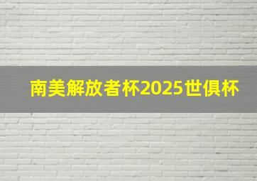 南美解放者杯2025世俱杯