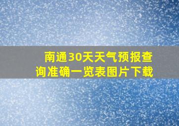 南通30天天气预报查询准确一览表图片下载