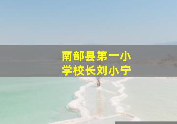 南部县第一小学校长刘小宁