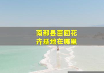 南部县苗圃花卉基地在哪里