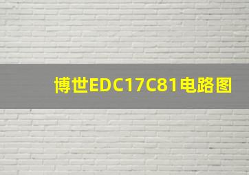 博世EDC17C81电路图