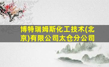 博特瑞姆斯化工技术(北京)有限公司太仓分公司