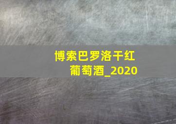 博索巴罗洛干红葡萄酒_2020