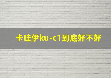 卡哇伊ku-c1到底好不好