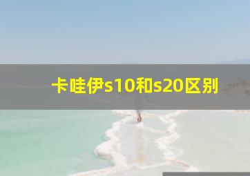 卡哇伊s10和s20区别