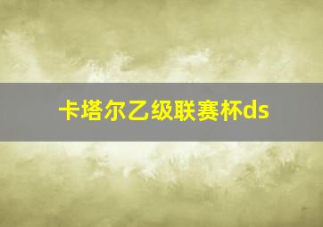 卡塔尔乙级联赛杯ds