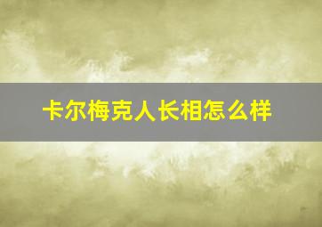 卡尔梅克人长相怎么样