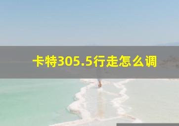 卡特305.5行走怎么调