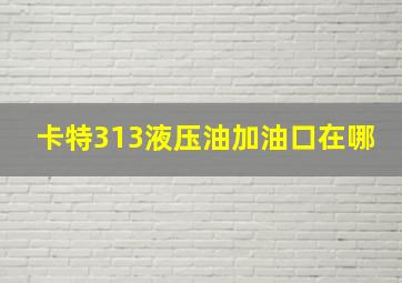 卡特313液压油加油口在哪