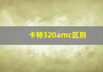 卡特320amc区别