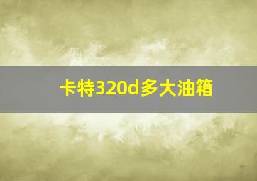 卡特320d多大油箱