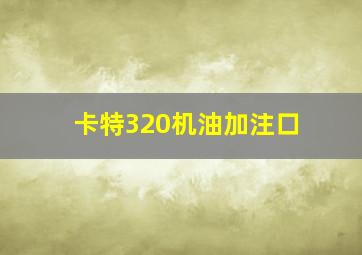 卡特320机油加注口