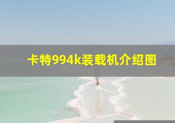 卡特994k装载机介绍图