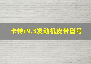 卡特c9.3发动机皮带型号