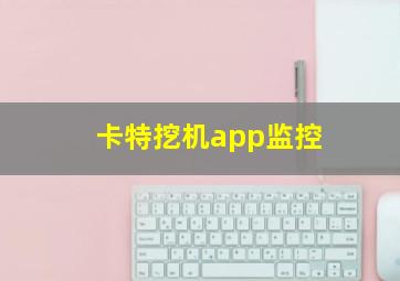 卡特挖机app监控