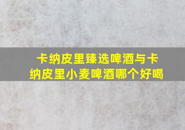 卡纳皮里臻选啤酒与卡纳皮里小麦啤酒哪个好喝