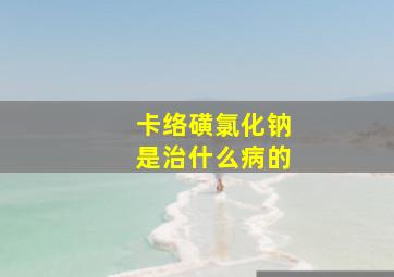 卡络磺氯化钠是治什么病的