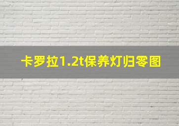 卡罗拉1.2t保养灯归零图