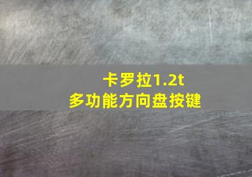 卡罗拉1.2t多功能方向盘按键