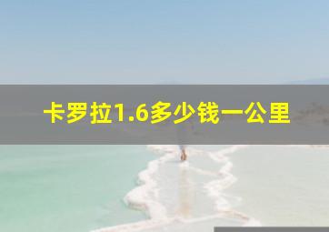 卡罗拉1.6多少钱一公里