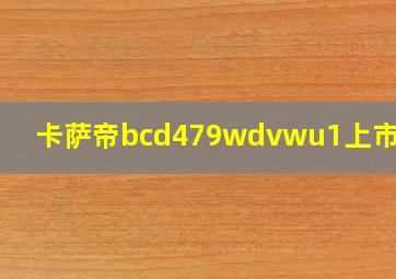 卡萨帝bcd479wdvwu1上市时间