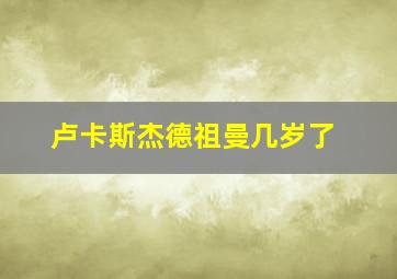 卢卡斯杰德祖曼几岁了