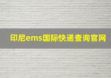 印尼ems国际快递查询官网