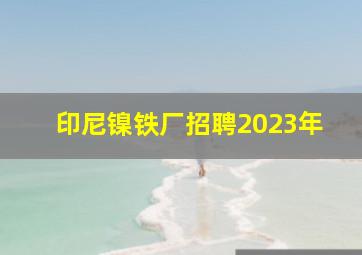 印尼镍铁厂招聘2023年