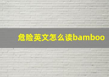 危险英文怎么读bamboo