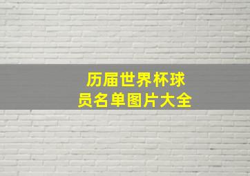 历届世界杯球员名单图片大全