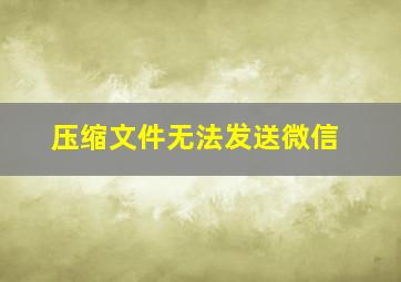 压缩文件无法发送微信