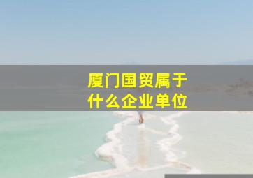 厦门国贸属于什么企业单位