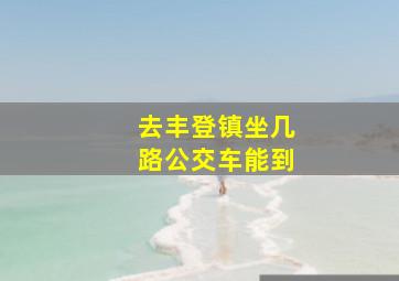 去丰登镇坐几路公交车能到